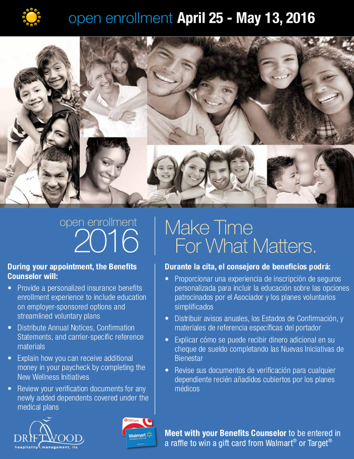 open enrollment flyer sample